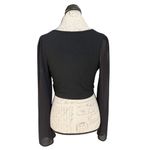 SheIn  Frenchy Womens Cropped Top Medium Long Sleeve Bohemian Boho Chic Festival Photo 2