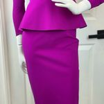 Chiara Boni  Elegant Fitted Formal Ingalee Square-Neck Peplum Dress Size 38 Photo 4