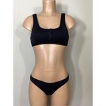 Seafolly New. 3 snap black scoop bikini set. Size USA 6. Retails $174 Photo 2