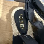 Ralph Lauren Lauren  Brooklynne Espadrille Slingback Wedge Sandals Black Sz 8 B I Photo 2