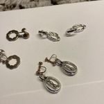 Lot Of 3 Screw On / Clip On Earrings Gold Tone 2 Are Two Tone Vintage Photo 1