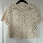 Abercrombie & Fitch Cream Lace Blouse Photo 0