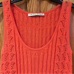 Trina Turk Open Crochet Knit Sleeveless Dress Cover-Up in Orange Pop Size XS/S Photo 2