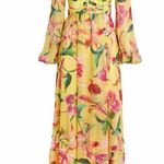 PatBO Laelia Cut Out Floral Maxi Dress Size XS Canary Photo 12
