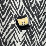 CAbi (M) Graphic Zigzag Knit Coat 3/4 Sleeve Button Front Longline Style Jacket Photo 5