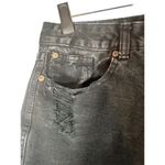 Farm Rio Black Lightly Distressed Cuffed Classic Denim Jean Shorts Women Sz 40 M Photo 3