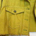 BDG Urban Outfitters  Crop Lime Green Denim Trucker Jacket Sz S Photo 6