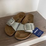 Birkenstock NWT Madrid Big Buckle Sandals Nubuk Leather in Pure Sage Green Photo 1