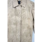 Mossimo Tan Women's Genuine Leather Animal Print Jacket Long‎ Sleeve Size Medium Photo 1