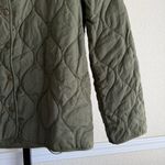 Billabong Large Green Quilted Jacket Women’s Button Front Casual Outerwear Photo 2