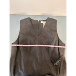 Valerie Stevens  wool dress size 16 grey sheath v neck knee length small flaw* Photo 7