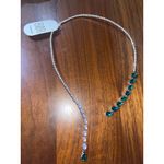 8 Other Reasons Emerald Drops Necklace in Silver New Womens Rhinestone Photo 2
