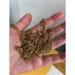 Vintage 52” long double chain necklace. Boho festival layering. Gold Photo 3