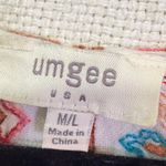 Umgee  USA Embroidered Tunic Top Women's M/L White Boho Floral Photo 2