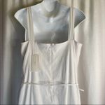 Vince Draped Sleeveless Linen Blend Midi Dress Large Optic White New Photo 10