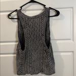 Free People  High Tide Cable Knit Sweater Vest Tank Top Scoop Neck Top Gray SMALL Photo 8