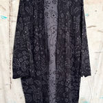Gudrun Sjoden Wool Blend Patterned Intarsia Knit Cardigan Black Size L Photo 0