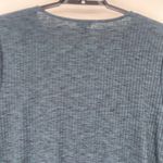 Torrid  Faux Wrap Knit Dress Sz 4X Blue Ribbed Stretchy V-Neck Comfy Curvy Soft Photo 6