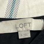 Loft  size small women's black sleeveless dress embroidered floral accents casual Photo 4