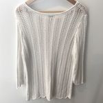 st. john's bay Crochet Open Knit Sweater Women's XL Tunic Top Mini Dress Net Boho Beach Resort Photo 7