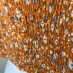 Cider Crop Top 3XL Plus Curvy Ditsy Floral Cami Tank Orange Smocked V-Neck NEW Photo 4