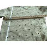 Loft  Lou &‎ Grey Cream Knit Sweater with Purple Dot Embellishments Size L Photo 4