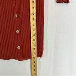 Riley & James  Long Sleeve Button Off The Shoulder Midi Dress Bodycon S Orange Photo 5