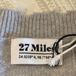 27 Miles Women’s Light Grey Skull Design Cashmere Sweater Photo 6