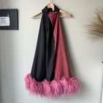 16Arlington Dress Feather Trim Cynthia Mini Dress Brown Pink Size US 12‎ UK 16 Photo 4