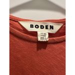 Boden Knot Front Jersey Midi Dress Women's 10 Short Sleeve Modest Orange Photo 2