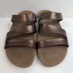 FitFlop  Size 8 Super Jelly Twist Slide Sandals brown Metallic Comfort Support Photo 5