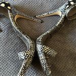 Sam Edelman  Size 10 Snakeskin Polka Dot Ankle‎ Strap Stiletto Heels Sandals Photo 7