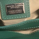 Made in Italy leather triple compartment Pratostachel Green Photo 8