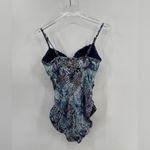 Spanx  Blue‎ Python Nile Bra-llelujah Underwire One Piece Swimsuit 8 Photo 5
