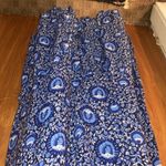 Old Navy Blue & White Fan Floral Vine Maxi/Midi Dress Photo 3