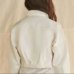 Forever 21 Boxy Cropped White Denim Jacket Sz S Photo 1