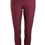 Booty By Brabants Women's Red Mid Rise Stretch Athletic Fitness Leggings Size S Photo 0