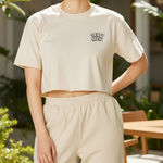 Salty Crew  Beige Women's Crop Top Photo 0