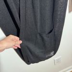 Halogen  Linen Light Weight Duster Cardigan Sweater Women M Black Minimal Modest Photo 6