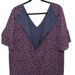 Madewell  Women’s 100% Silk Bell Sleeve Mini Dress Painted Clover Size 8/10 Photo 7