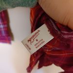 Arizona Jean Co Size Medium M Red Orange Plaid Button Up Long Sleeve Top Shirt Photo 6