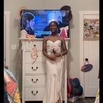 White Embroidered Long Prom Dress Photo 0