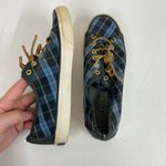 Sperry  Topsider women's green blue seacost ultramarin plaid lace up sneakers 6 Photo 3