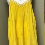 ZARA  TRAFALUC COLLECTIONS Yellow Embroidered Mini Dress, Small Photo 0