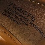 Lucky Brand Tan Multicolored Boho Aztec Wedge Sandals Size 7.5 Photo 7