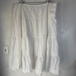 Coldwater Creek Vintage White Cotton Eyelet Tiered Midi Skirt Size 16 Cottage Photo 5
