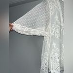 ZARA White Embroidered Lace Eyelet Flutter Sleeved Blouse Size XS Photo 1