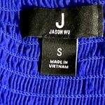 J. Jason Wu Regular Flowy Knit Royal Blue MIDI with Shirred Hem Detail Photo 8