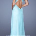 La Femme Prom  Lacey one shoulder gown 0 light mint Photo 1