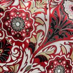 Hot Kiss  Red and Cream Floral Halter Blouse Photo 3